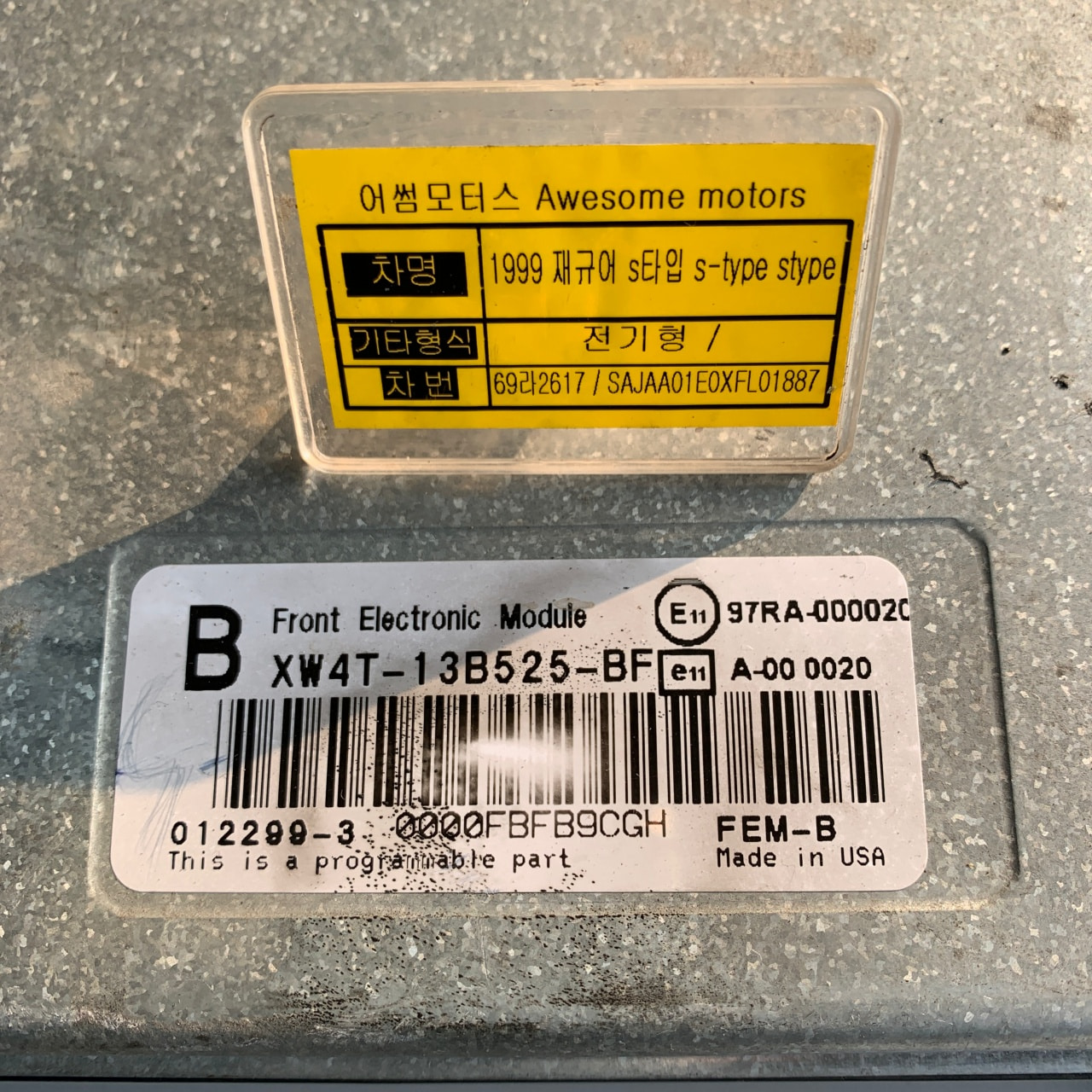 1999 재규어 s타입 s-type 3.0 bcm ecu xw4t-13b525-bf  xw4t13b525bf