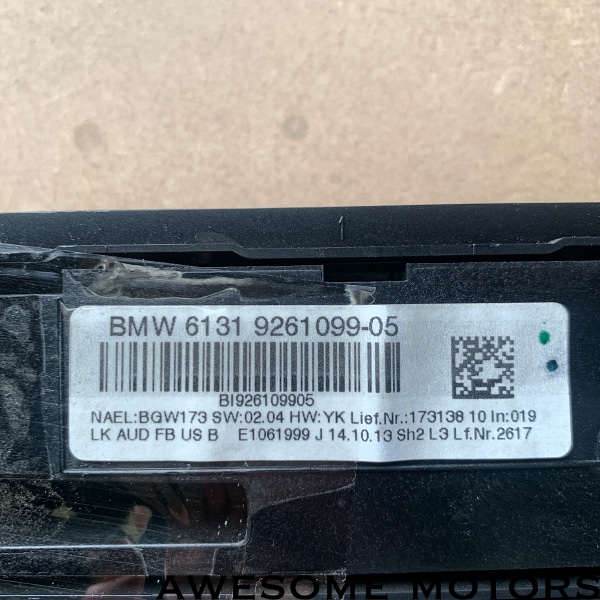BMW 320D F30 오디오 컨트롤 스위치 9261099 9323551