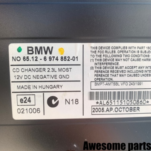 BMW 740Li E66 cd 체인저 6974852 9133082
