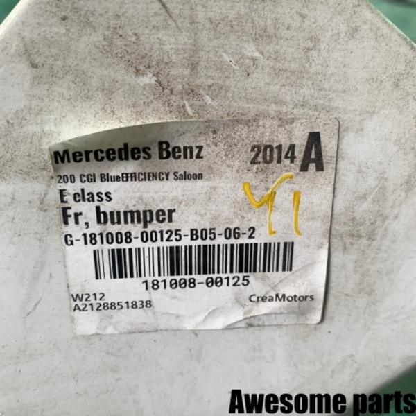 벤츠 E클래스 W212 E200 CGI  후기형 앞 범퍼 전 범퍼 A2128851838 흰색