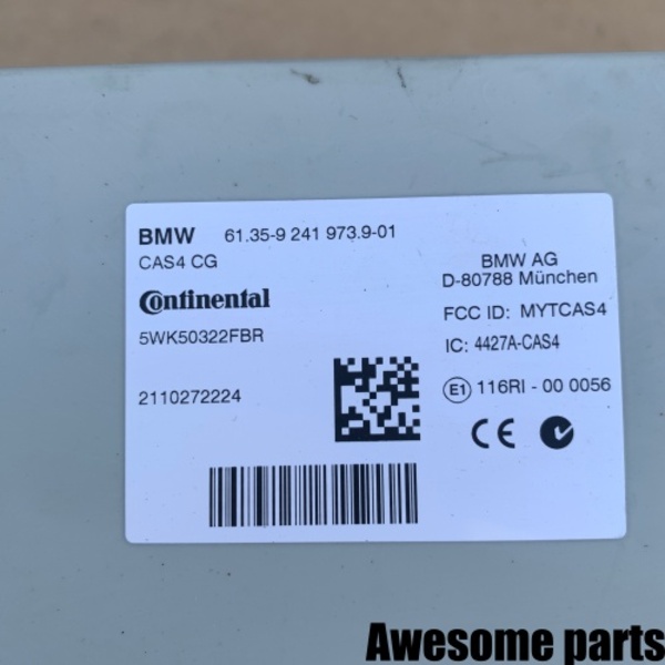 BMW 528i F10 CAS 4 컨트롤 유닛 9241973 6809374
