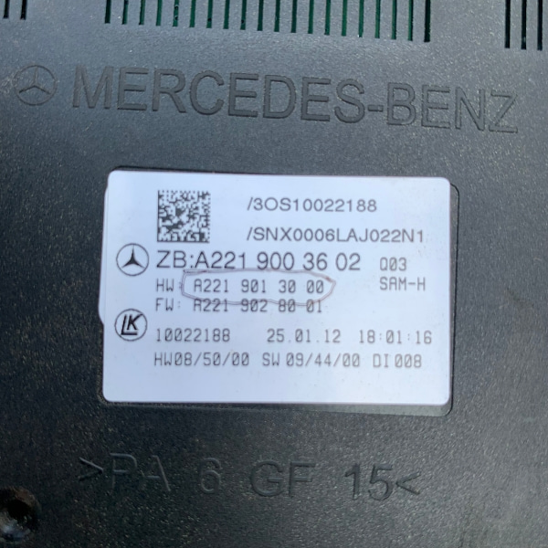 벤츠 w221 S500L 리어 sam 컨트롤 모듈 a2219013000 대품필수
