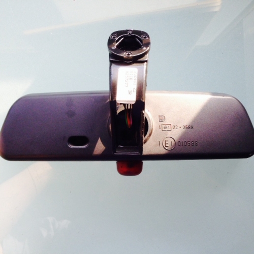 중고 오토 딤 룸미러 / 4핀 / rearview mirror auto-dimming alarm round led rain sensor e39 e46 oem used / 3시리즈  e46 325i